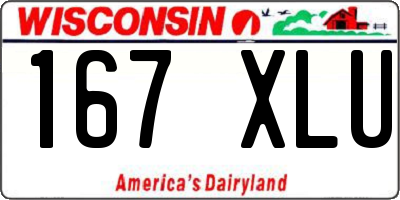 WI license plate 167XLU