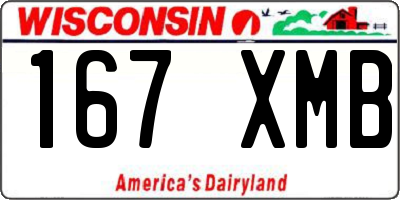 WI license plate 167XMB