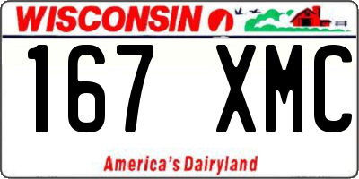 WI license plate 167XMC