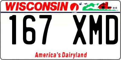 WI license plate 167XMD