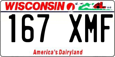 WI license plate 167XMF