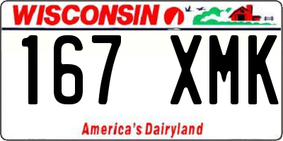 WI license plate 167XMK