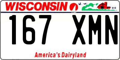 WI license plate 167XMN