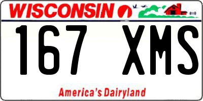 WI license plate 167XMS