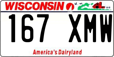 WI license plate 167XMW
