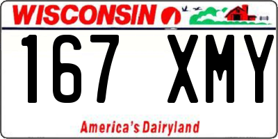 WI license plate 167XMY