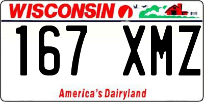 WI license plate 167XMZ
