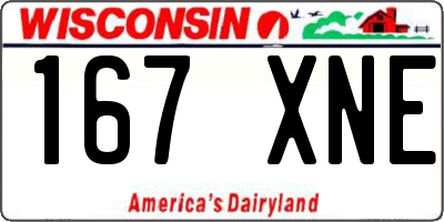 WI license plate 167XNE