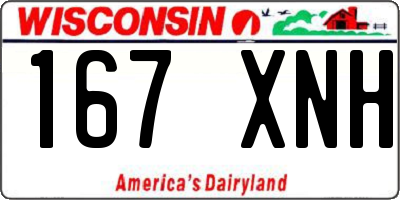 WI license plate 167XNH
