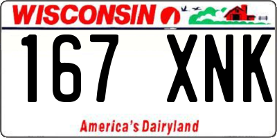 WI license plate 167XNK