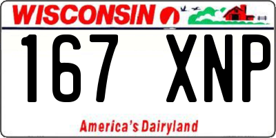 WI license plate 167XNP