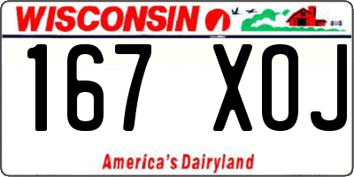 WI license plate 167XOJ