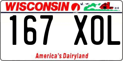 WI license plate 167XOL