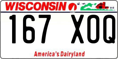 WI license plate 167XOQ