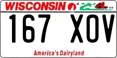 WI license plate 167XOV