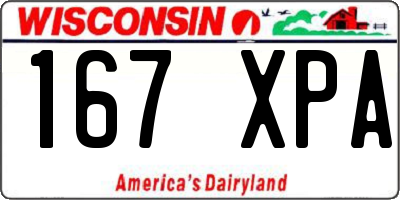 WI license plate 167XPA