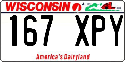 WI license plate 167XPY