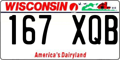 WI license plate 167XQB