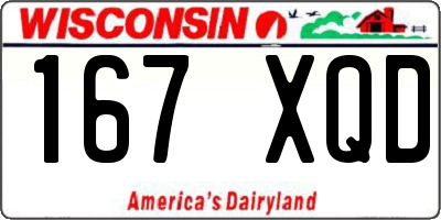 WI license plate 167XQD