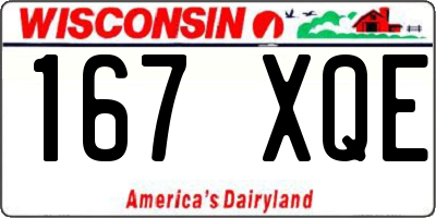 WI license plate 167XQE