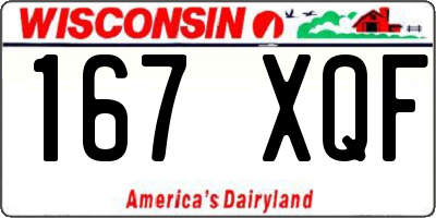 WI license plate 167XQF