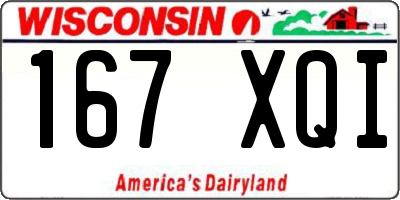 WI license plate 167XQI