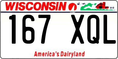 WI license plate 167XQL