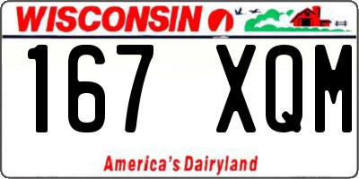 WI license plate 167XQM