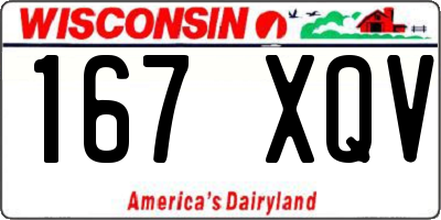 WI license plate 167XQV