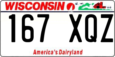 WI license plate 167XQZ
