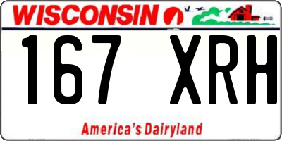 WI license plate 167XRH