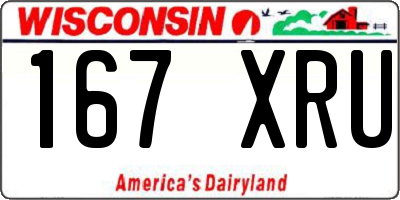 WI license plate 167XRU