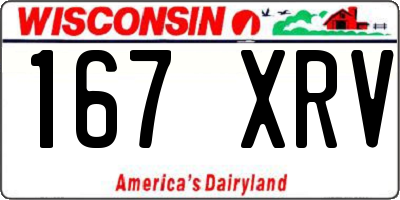 WI license plate 167XRV