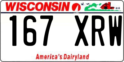 WI license plate 167XRW