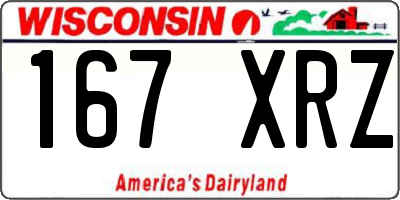 WI license plate 167XRZ