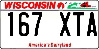 WI license plate 167XTA