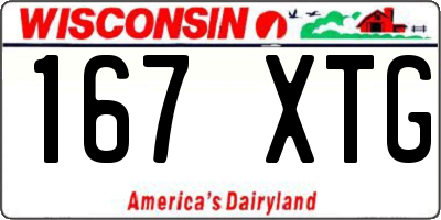 WI license plate 167XTG