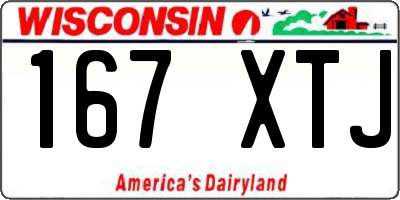WI license plate 167XTJ