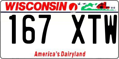 WI license plate 167XTW