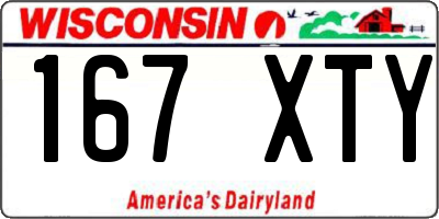 WI license plate 167XTY