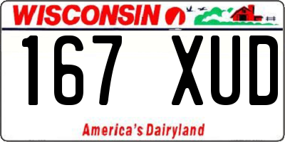 WI license plate 167XUD