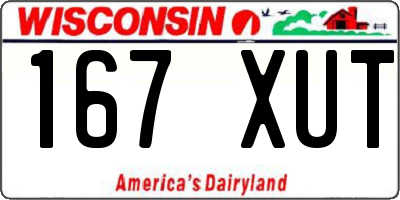 WI license plate 167XUT