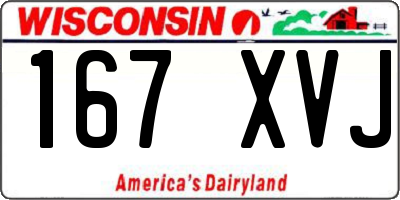 WI license plate 167XVJ