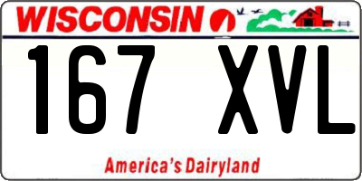 WI license plate 167XVL