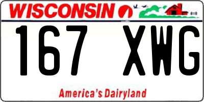 WI license plate 167XWG