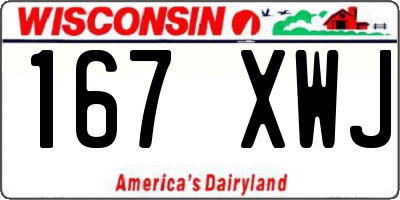 WI license plate 167XWJ