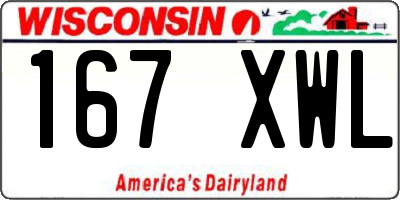 WI license plate 167XWL