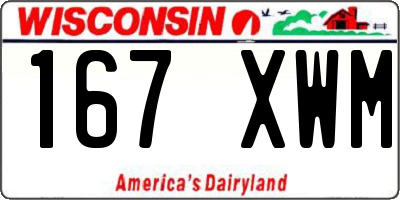 WI license plate 167XWM