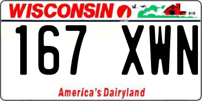 WI license plate 167XWN