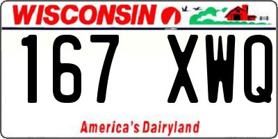 WI license plate 167XWQ